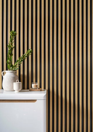 Riflaje - Panou riflat Polimer Rigid Polyforce Mardom Largo 2700x115x20mm L0305 Natural Oak