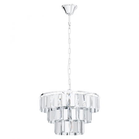 BLACK FRIDAY 2024 - Candelabru cristal EGLO ERSEKA 99095, E14 5X40W Ø385mm, Crom