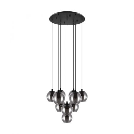 ILUMINAT INTERIOR - Candelabru EGLO Ariscani, 10xE27, 10X40W, Ø 655mm, Otel/Sticla, Negru - 98654