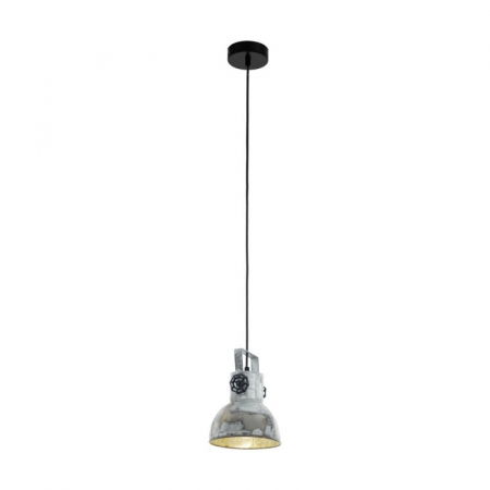 BLACK FRIDAY 2024 - Pendul EGLO BARNSTAPLE 49619, E27 1X40W Ø175mm, Negru, zinc uzat, patina maro