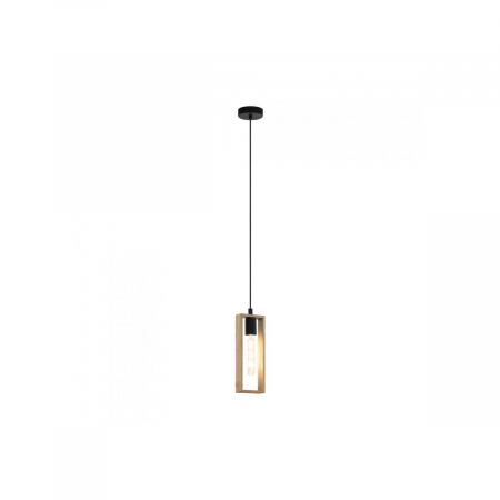 Bucatarie - Pendul EGLO Littleton, 1xE27, 1X60W, Otel, Negru/Maro - 49473