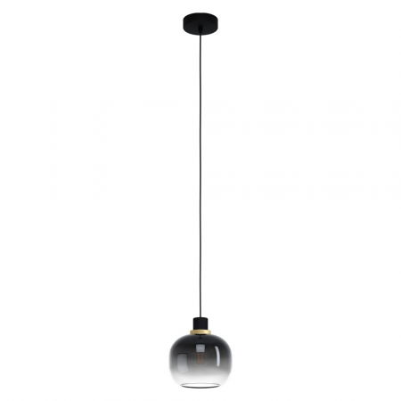 BLACK FRIDAY - Pendul EGLO OILELLA 99616, E27 40W, Otel, Negru, Alama, Sticla aburita
