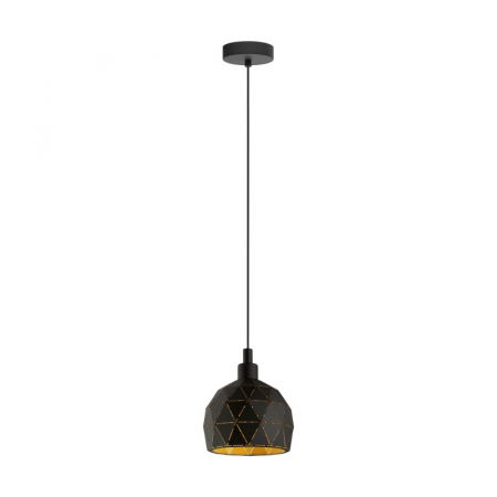 Bucatarie - Pendul EGLO ROCCAFORTE, E14, 1X40W, Ø170mm, Otel, Negru - 33345