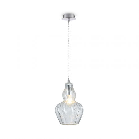 ILUMINAT INTERIOR - Pendul Maytoni Eustoma MOD238-PL-01-TR E14 1x40W -  Metal Nickel IP20