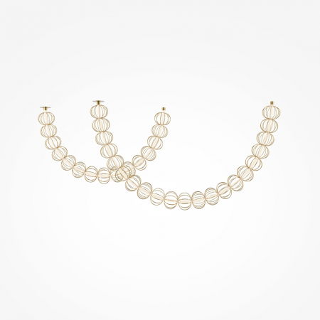 ILUMINAT INTERIOR - Pendul Maytoni Golden Cage MOD216PL-L42G3K LED 117W 3000K 6400lm Metal Gold IP20