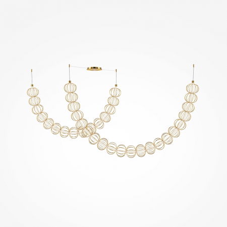 ILUMINAT INTERIOR - Pendul Maytoni Golden Cage MOD216PL-L55G3K LED 107W 3000K 6110lm Metal Gold IP20