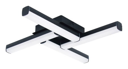 Plafoniere - Plafoniera baie Rabalux Evan LED 18W 1750lm 4000K metal plastic negru mat alb IP44