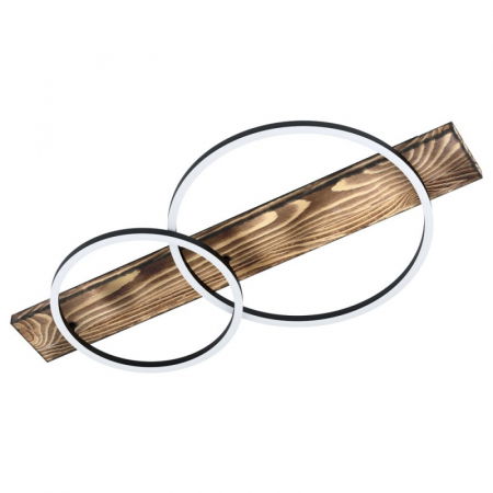 EGLO INTERIOR - Plafoniera EGLO BOYAL 99408, LED 2X12W 3400lm 3000K, Lemn, Alb