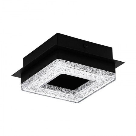 ILUMINAT - Plafoniera Eglo Fradelo 1, negru mat, LED, 4W, 400 lumeni, alb cald 3000K, 99324