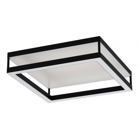 BLACK FRIDAY - Plafoniera EGLO MACELLARA 390018, LED 2X9,5W;4X2,6W 3880lm 2700-6500K, Negru, Alb