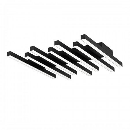 ILUMINAT - Plafoniera Eglo Padulari, negru mat, LED, 26W, 3800 lumeni, telecomanda, 3000-6500K, L.53 cm, 900597