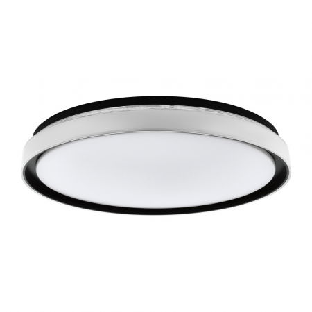 BLACK FRIDAY 2024 - Plafoniera EGLO SELUCI 99781, LED 40W, 3872lm, 2700-6500K, Otel, Negru, Plastic, Alb, Transparent