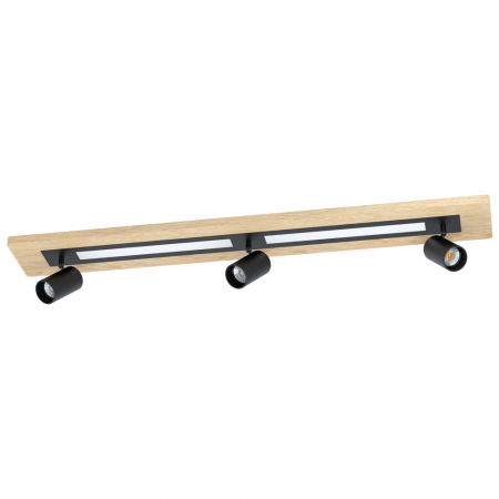 BLACK FRIDAY - Plafoniera EGLO TORRESTRALLE 39749, LED;GU10 2X12W;3X4.5W 2800lm 3000K, Lemn, Alb