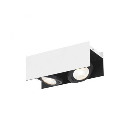 BLACK FRIDAY - Plafoniera EGLO VIDAGO 39316, LED 2x5.4W 1020lm, dimabil, Alb/Negru