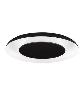 ILUMINAT INTERIOR - Plafoniera Nova Luce EPOS 9345705 Triac Dimmable Sandy Black & White Metal & Polycarbonate LED 38W 2200lm 2700K+4000K IP20