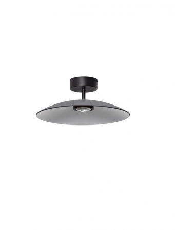 Plafoniere - Plafoniera Nova Luce POLIFEMO 9620146 Smoke Glass & Sandy Black Metal LED 12W 432lm 3000K IP20