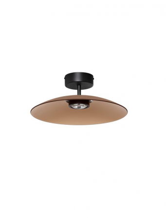 Plafoniere - Plafoniera Nova Luce POLIFEMO 9620147 Brown Glass & Sandy Black Metal LED 12W 430lm 3000K IP20