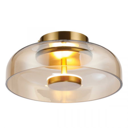 Plafoniere - Plafoniera OEM SILOVIA LED 3W 234lm 3000K Metal Glass Gold 230x230mm IP20