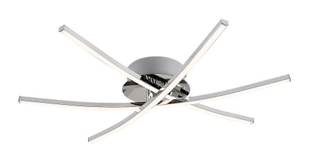 Plafoniere - Plafoniera Rabalux Cyclone LED 21W 1450lm 4000K metal plastic crom alb IP20