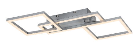 Plafoniere - Plafoniera Rabalux Ellinor LED 40W 3700lm 3000-6500K metal plastic crom alb IP20