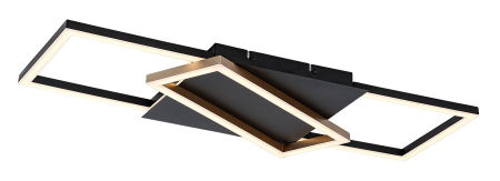 Plafoniere - Plafoniera Rabalux Kitlee LED 40W 3600lm 3000-6500K metal plastic negru/ auriu alb IP20