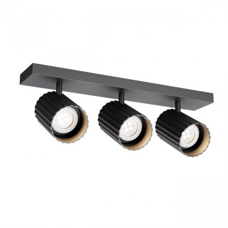 ILUMINAT INTERIOR - Plafoniera Redo DELPHI 01-3406 Negru Mat GU10 3x7W   IP20