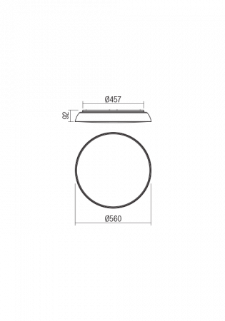 Plafoniera REDO Erie 01-1681 LED 50W 3000K 3152lm Ø560 IP20 Nedimabila White [2]