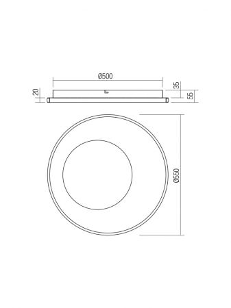 Plafonieră Smarter Sintesi  05-960 LED 57W 3552 lm CCT Metal/Aluminiu Alb mat IP20 [1]