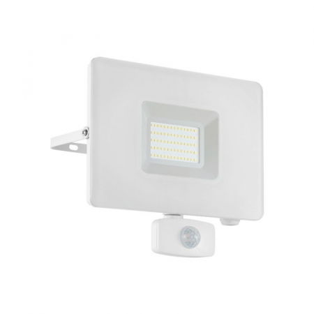 EGLO EXTERIOR - Proiector exterior cu senzor EGLO FAEDO 33159, LED 50W 4800lm 5000k, Aluminiu/Alb
