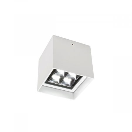 R90228 Plafoniera REDO HUB LED 9W 605lm 3000K IP54 Aluminiu Turnat Matt White Optics 38° CRI 80