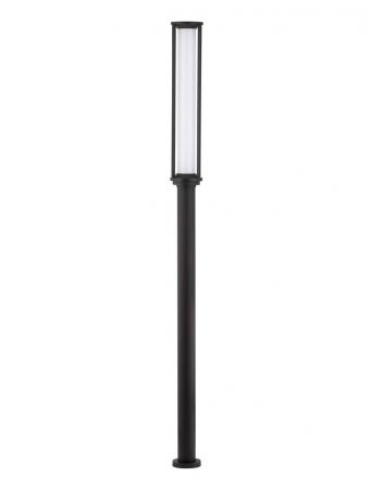 Stalpi - Stalp exterior Nova Luce SOLSTICE 9030626 LED 16W 3000K 1130lm Sandy Black Die-Casting Aluminium & Polycarbonate Frost   IP65