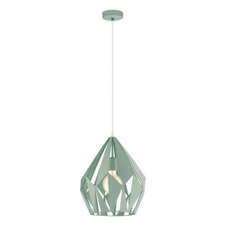 BF LUSTRE - Suspensie Eglo Carlton-P, verde pastel, 1XE27, 31 cm, 49026