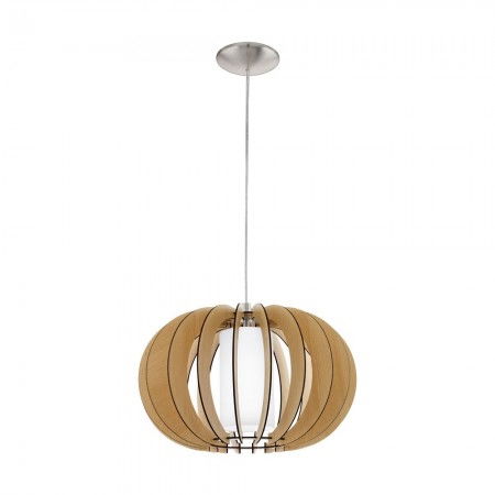 BLACK FRIDAY 2024 - Lustra Eglo Stellato, nichel mat, lemn, 1XE27, 95598