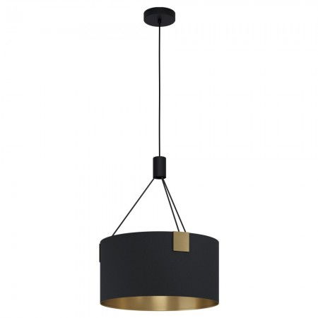 Moderne - Suspensie Eglo Tortola, negru/auriu, 1XE27, D.45 cm, 39964