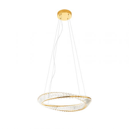 ILUMINAT INTERIOR - Suspensie Incanti Oblige LED 31W 3000K, 4000K, 6000K 2418lm 3Step Dimming Metal Gold Decoratiuni Cristal IP20