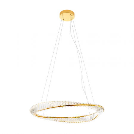 Moderne - Suspensie Incanti Oblige LED 42W 3000K, 4000K, 6000K 3326lm 3Step Dimming Metal Gold Decoratiuni Cristal IP20