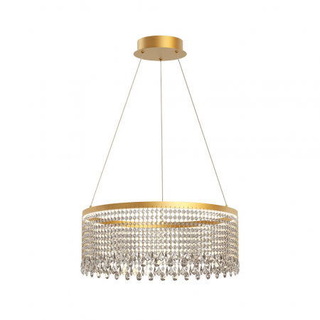 ILUMINAT INTERIOR - Suspensie Incanti Vanesia LED 40W 3000K, 4000K, 6000K 3100lm 3 Step Dimming Aluminiu  auriu periat, decorațiuni din cristal IP20