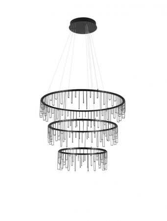 Candelabre - Candelabru Nova Luce Stellar, crom negru, LED, 72W, 6028 lumeni, alb cald 3000K, D.80 cm, 9186971
