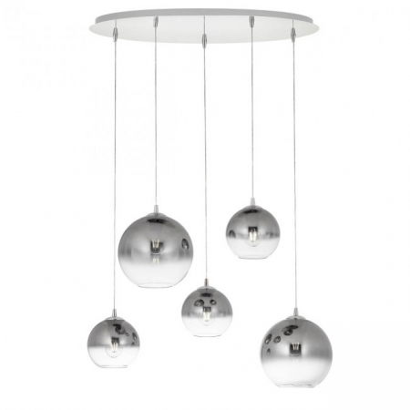 BLACK FRIDAY 2024 - Suspensie Redo BOWL 01-2079 E27 5x42W h1200 Ø180/250 IP20 Nedimabil Crom/Fume