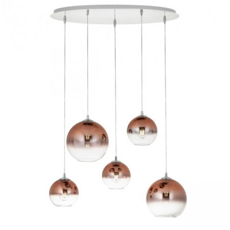 BLACK FRIDAY 2024 - Suspensie Redo BOWL 01-2080 E27 5x42W h1200 Ø180/250 IP20 Nedimabil Crom/Cooper