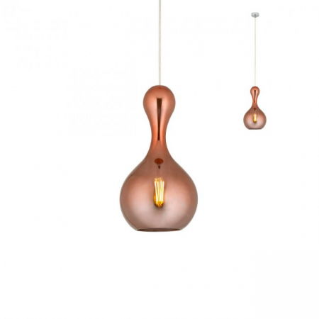 SPRING SALE - Suspensie Redo LOB 01-2260 E27 1x42W h1200 Ø220 IP20 Nedimabil Crom/Cooper