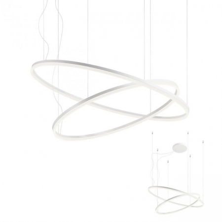 BLACK FRIDAY - Suspensie Redo Orbit LED Direct Light alb mat  42W+66W  11664/8442 lumeni  alb cald  3000K 01-1720