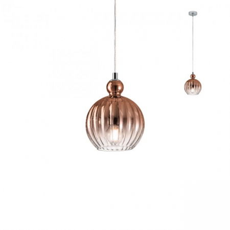 SPRING SALE - Pendul Redo PLUMEN 01-2064 E14 1x40W h1200 Ø150 IP20 Nedimabil Crom/Cooper