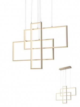 ILUMINAT INTERIOR - Suspensie Smarter Plana  01-2314 LED 60W 3900 lm 3000K Metal/Aluminiu Aur mat IP20