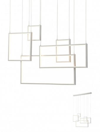 ILUMINAT - Suspensie Smarter Plana  01-2316 LED 80W 5360 lm 3000K Metal/Aluminiu Alb mat IP20