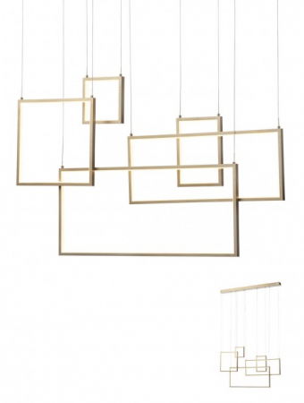 ILUMINAT INTERIOR - Suspensie Smarter Plana  01-2317 LED 80W 5360 lm 3000K Metal/Aluminiu Aur mat IP20