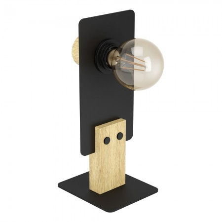 ILUMINAT INTERIOR - Veioza Eglo Bramerton, negru, 1XE27, H.31 cm, 43754