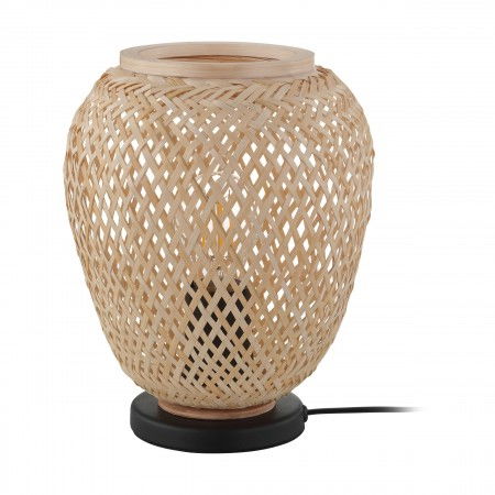 BF VEIOZE - Veioza Eglo Dembleby, negru, lemn, 1XE27, H. 25 cm, 43263