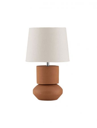 Veioze - Veioza Nova Luce IZUMI 9001060 Terracotta Ceramic & Fabric Shade E27 1x12W IP20