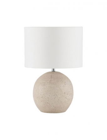 Veioze - Veioza Nova Luce NAGOMI 9001068 Beige Aged Ceramic & Fabric Shade E27 1x12W IP20